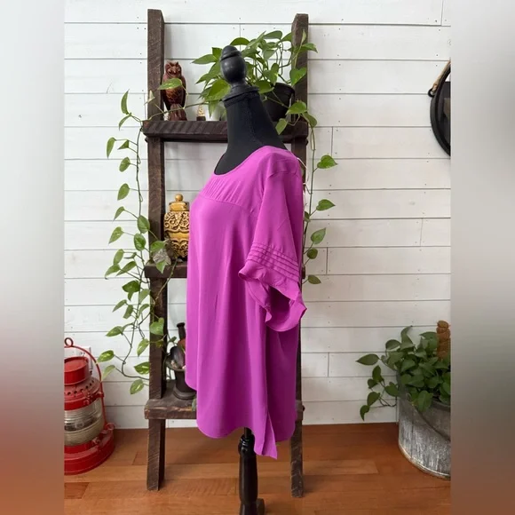 Avenue Vibrant Magenta Blouse - Picture 16 of 17